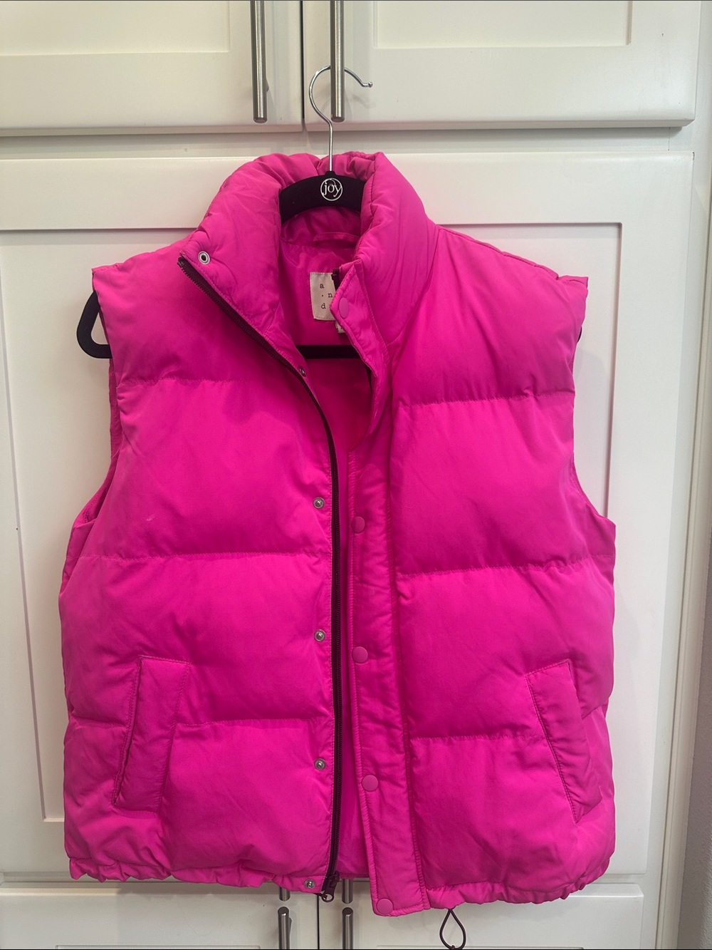 a new day Hot Pink Quilted Puffer Vest